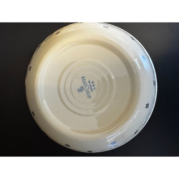 Vintage Homer Laughlin Oven Serve Casserole With Lid Platinum Stars Embossed Pat - Picture 11 of 14
